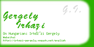 gergely irhazi business card